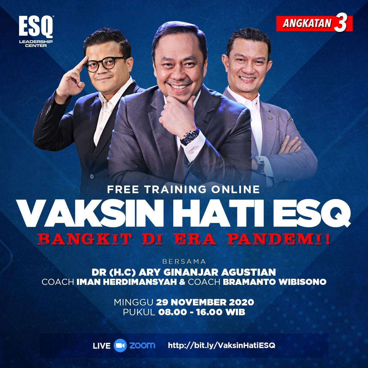 Training Online VAKSIN HATI ESQ